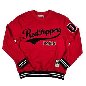 SD Sport Red Peppers Paris Sweatshirt Size Medium Baseball